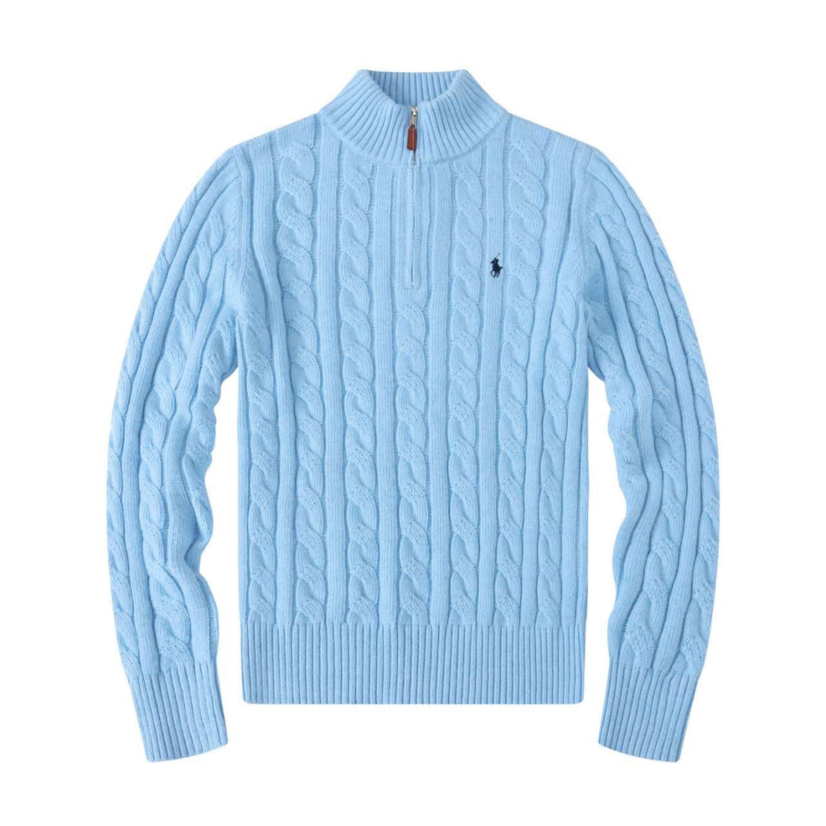 Polo Ralph Lauren Cable-Knit Cotton Quarter-Zip Sweater