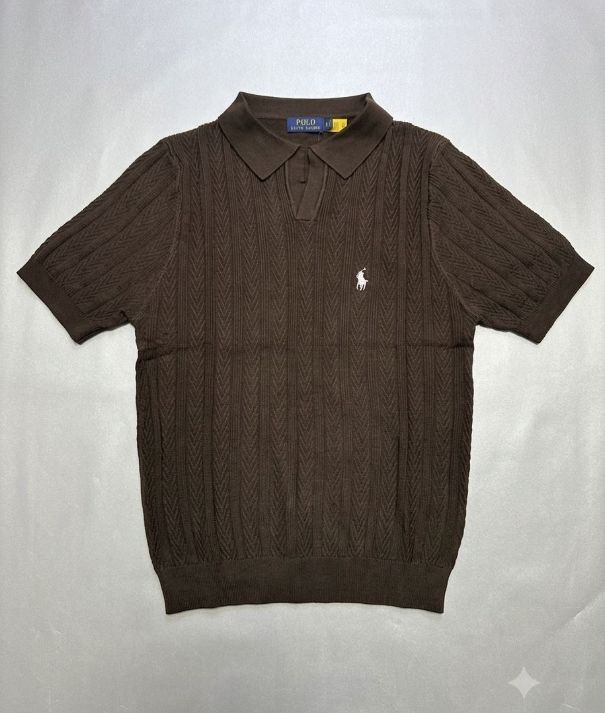 Polo Ralph Lauren Cable-Knit Cotton Collar Polo Shirt