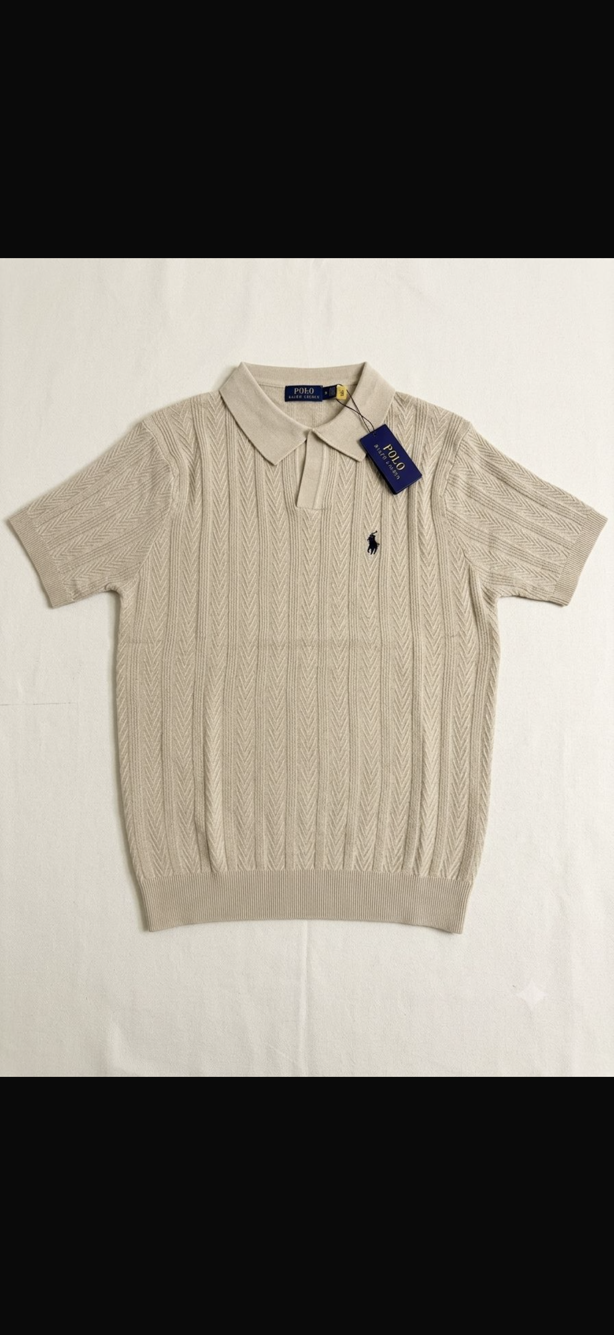 Polo Ralph Lauren Cable-Knit Cotton Collar Polo Shirt