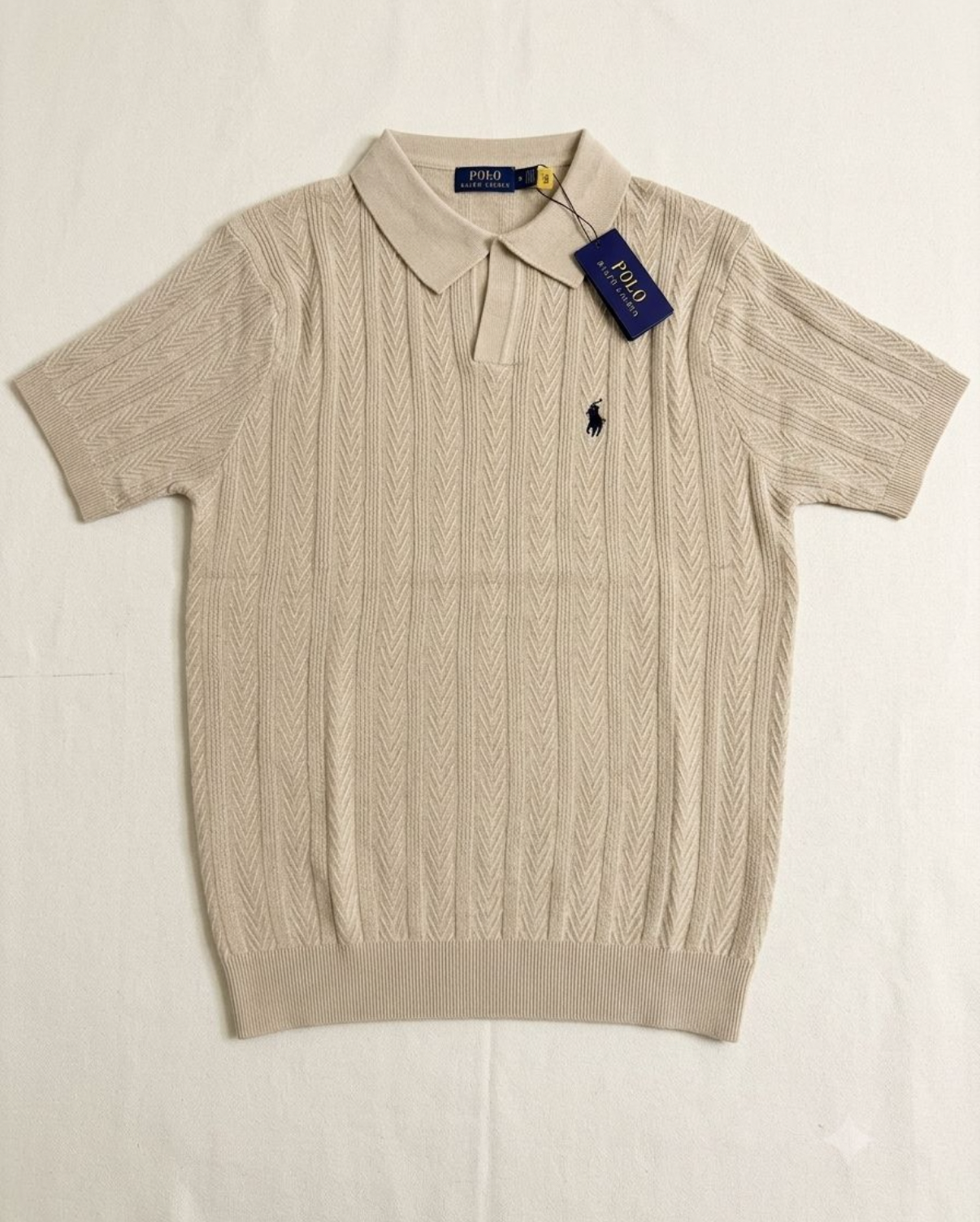 Polo Ralph Lauren Cable-Knit Cotton Collar Polo Shirt