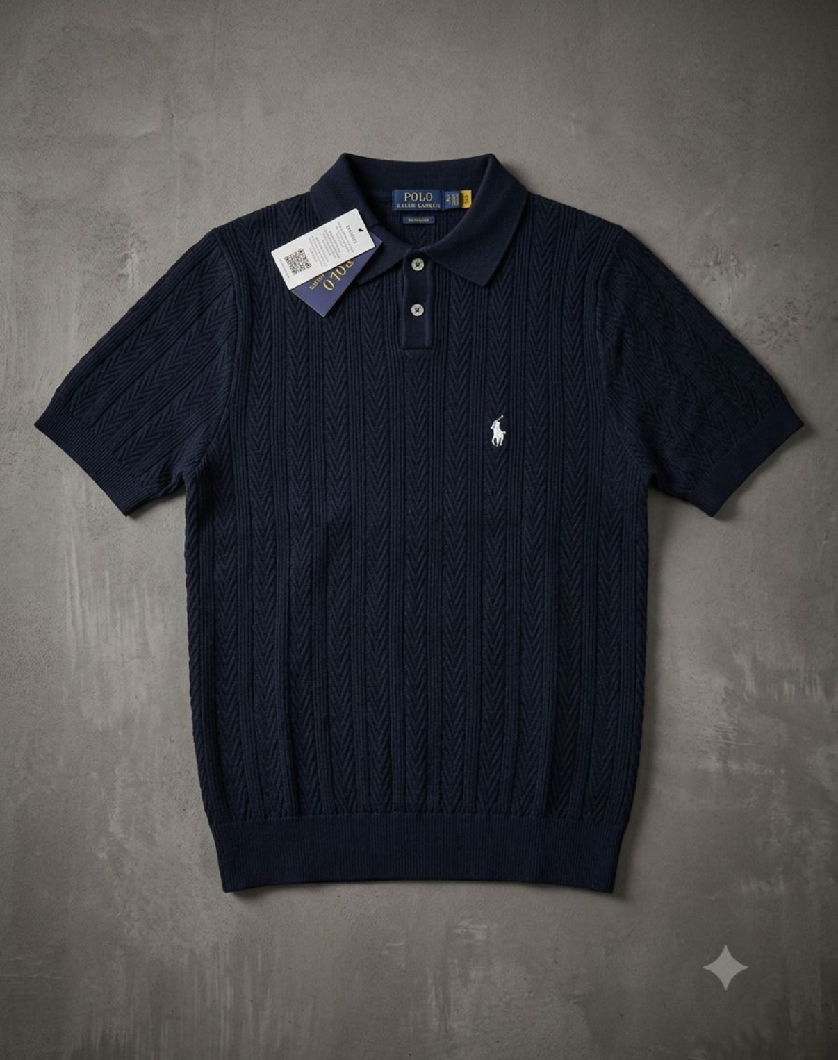 Polo Ralph Lauren Cable-Knit Cotton Collar Polo Shirt