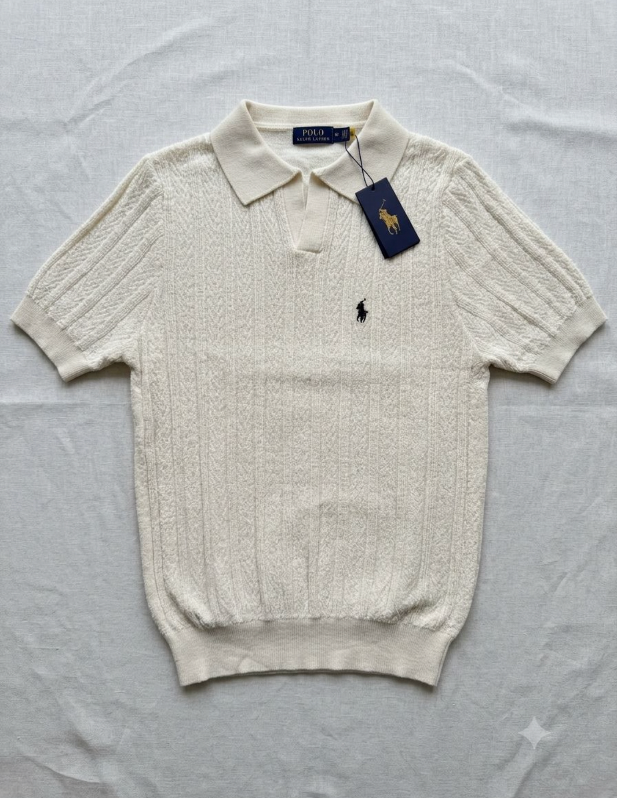 Polo Ralph Lauren Cable-Knit Cotton Collar Polo Shirt