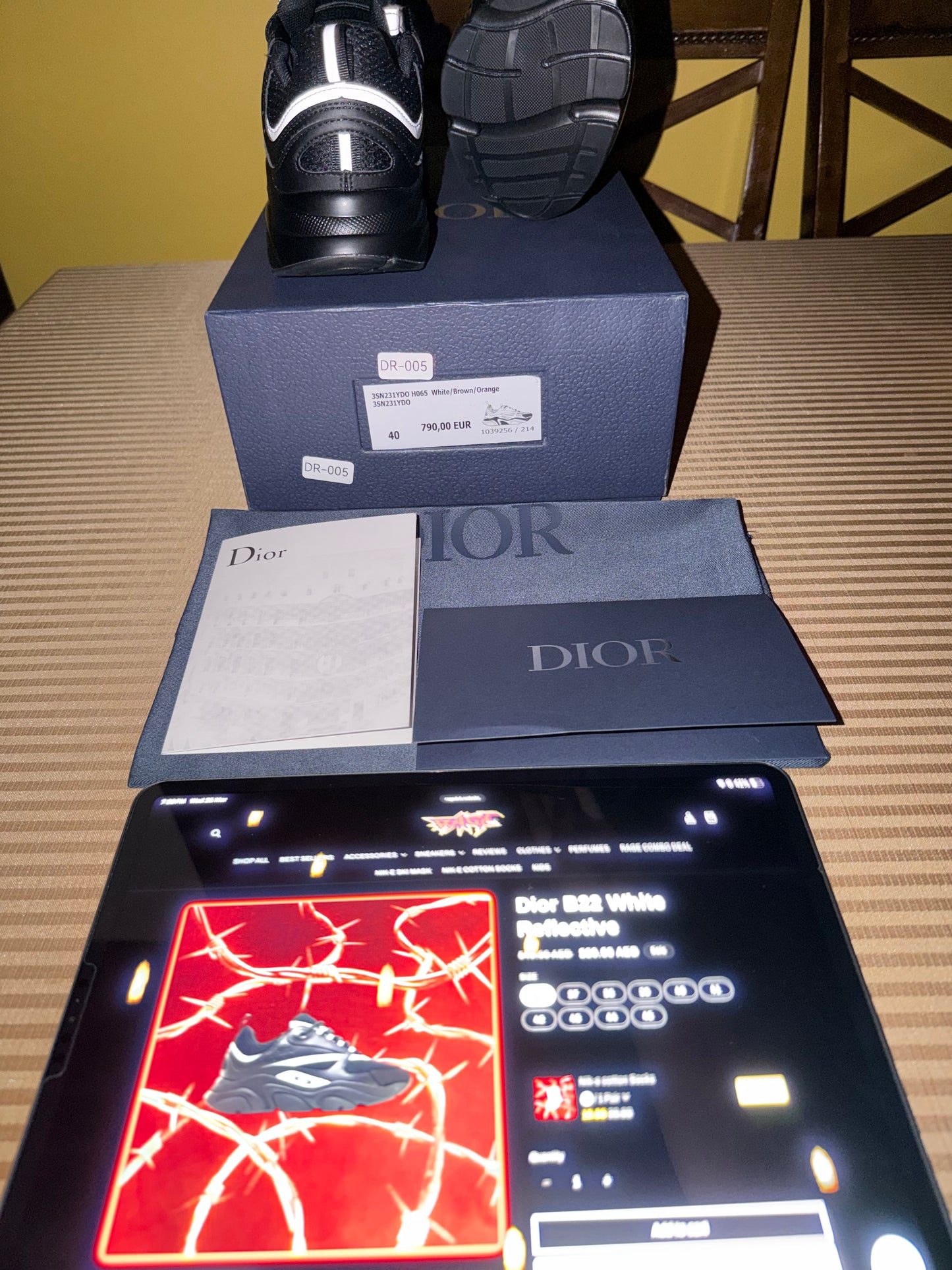 Dior B22 White Reflective
