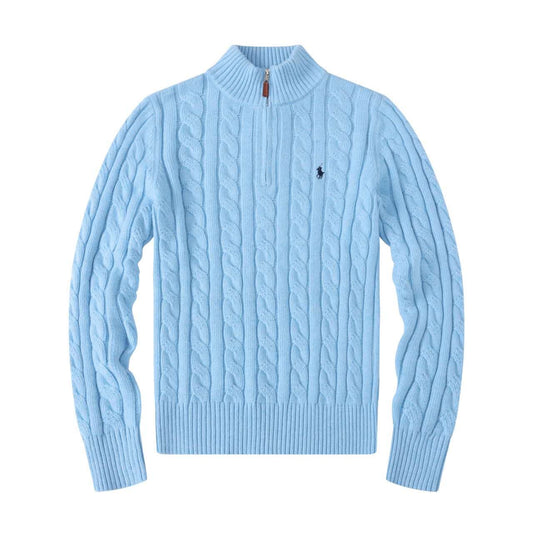 Polo Ralph Lauren Cable-Knit Cotton Quarter-Zip Sweater
