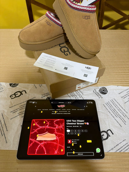 UGG Tazz Slipper Chestnut ‘Brown’🤎🌸