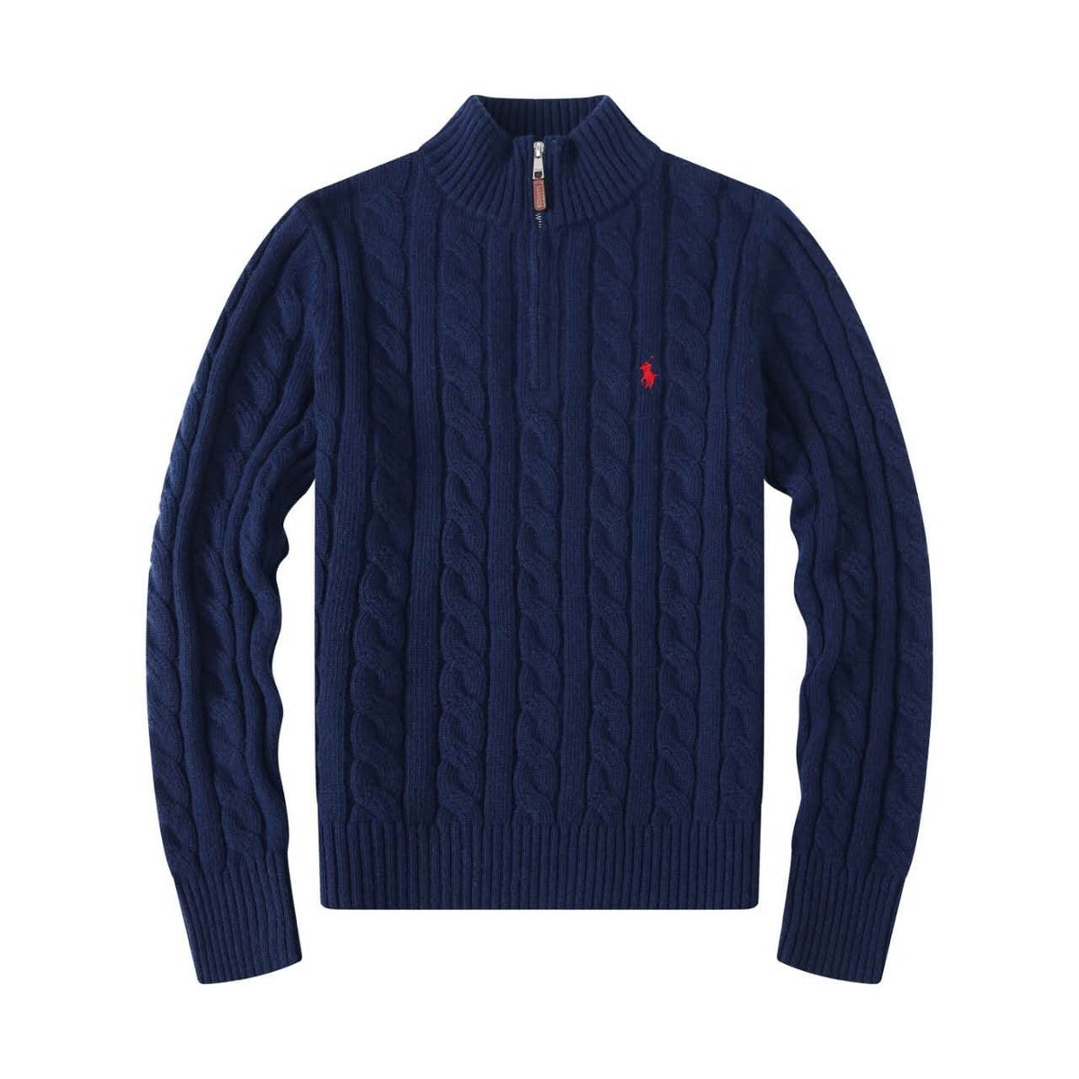 Polo Ralph Lauren Cable-Knit Cotton Quarter-Zip Sweater