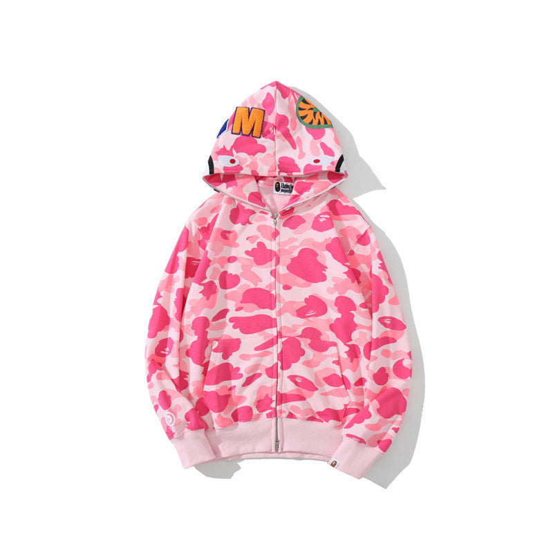 A Bathing Ape BAPE Shark Camo Hoodie