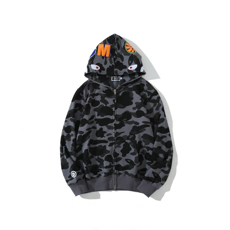 A Bathing Ape BAPE Shark Camo Hoodie