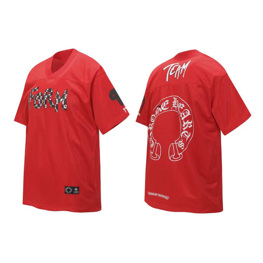 Chrome Hearts Mesh Stadium Football Jersey T-Shirt