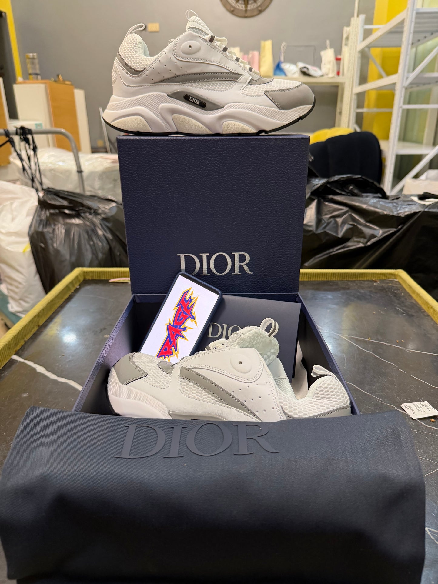 Dior B22 White Reflective