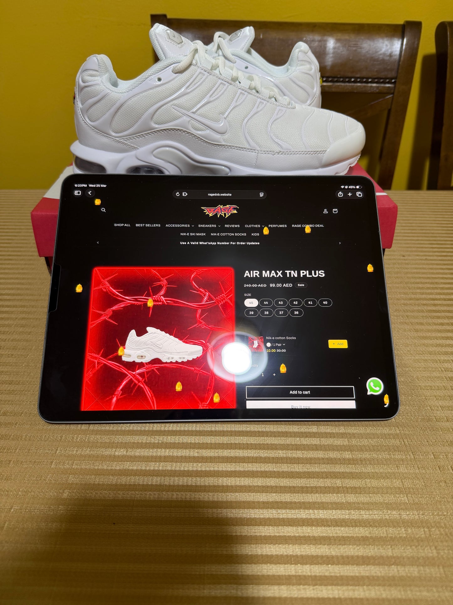 AIR MAX TN PLUS TRIPLE WHITE