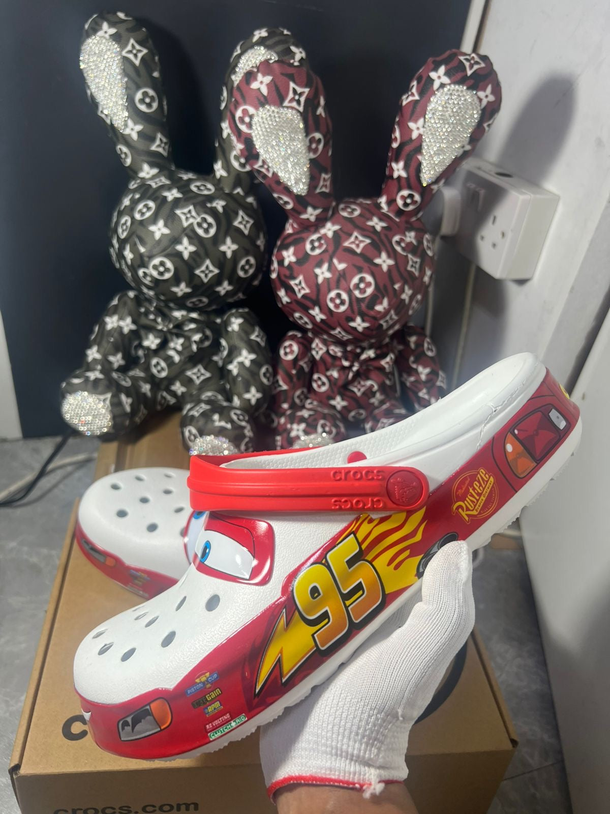 Crocs Classic Lightning McQueen' clog ‘white Red’ 🍄
