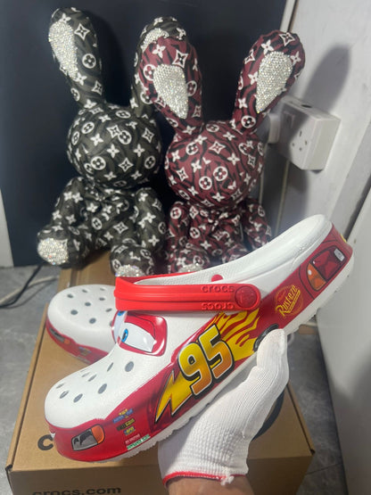 Crocs Classic Lightning McQueen' clog ‘white Red’ 🍄