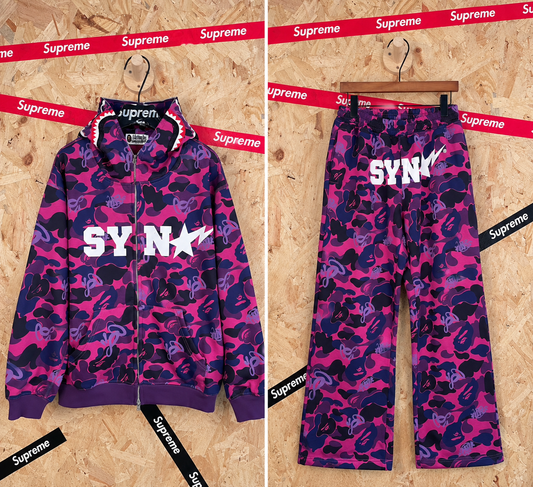 BAPE x Spotify x SYNA by Central Cee Camo Shark Full Zip Hoodie