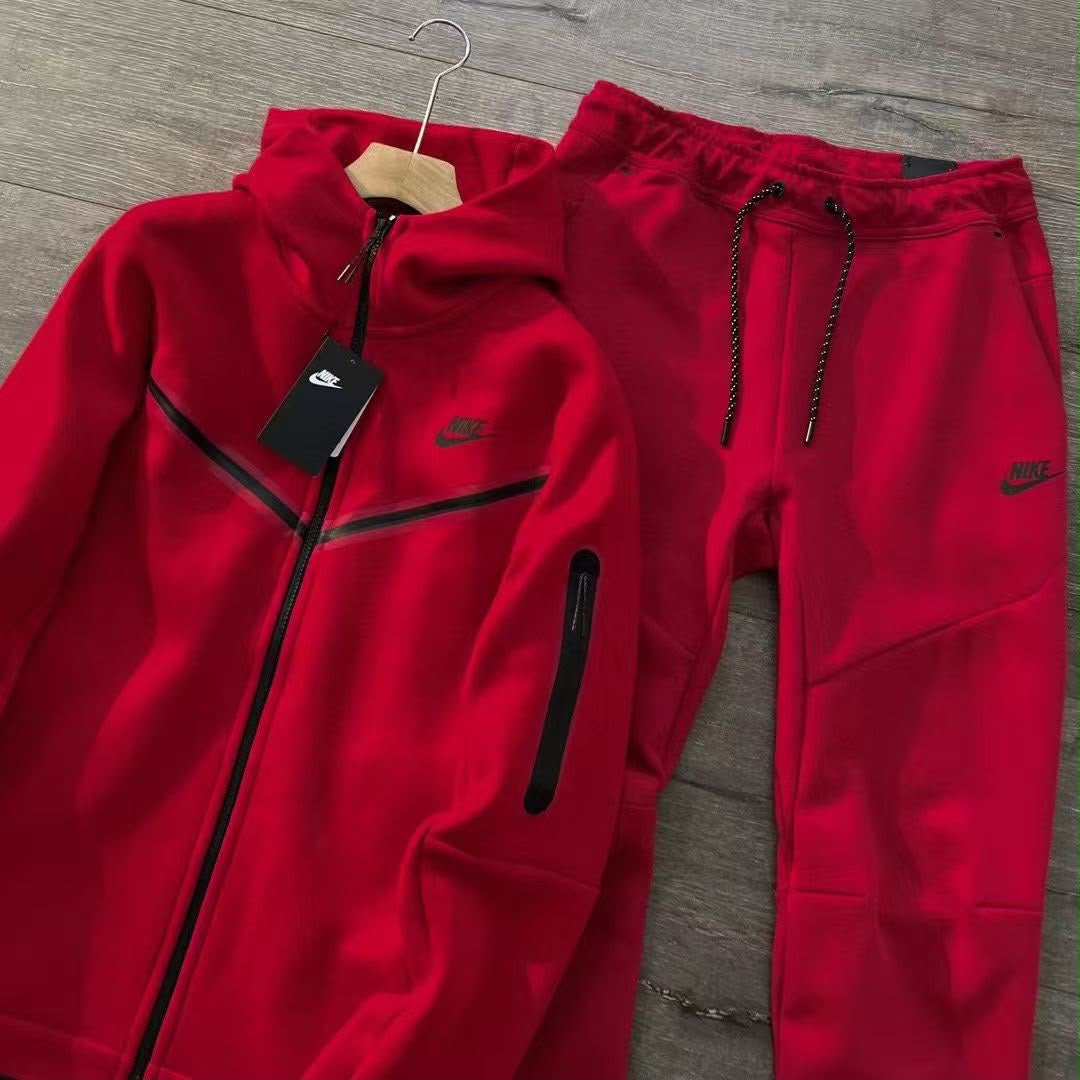 Red Tech Fleece TrackSuit
