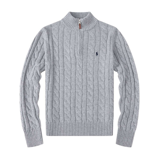 Polo Ralph Lauren Cable-Knit Cotton Quarter-Zip Sweater