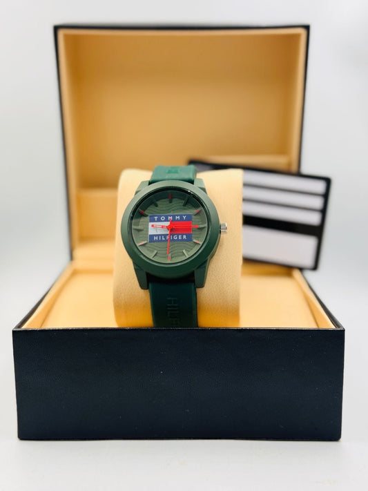 Tommy Hilfiger Kids Watch Olive Green