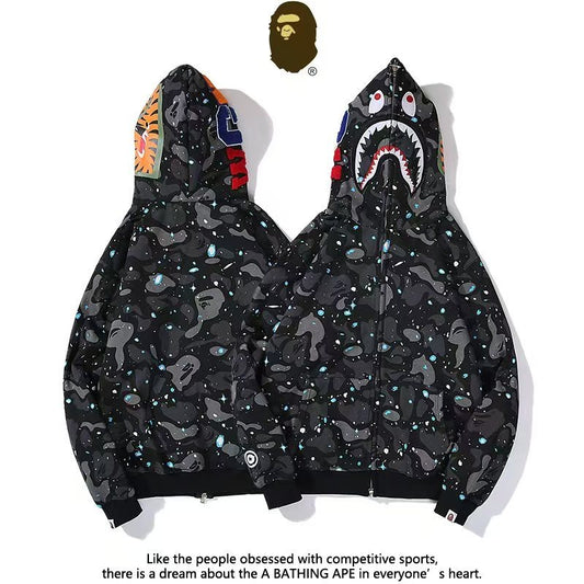 A Bathing Ape BAPE Shark Camo Hoodie