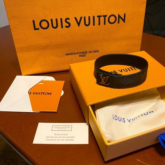 LV Slim Bracelet Black